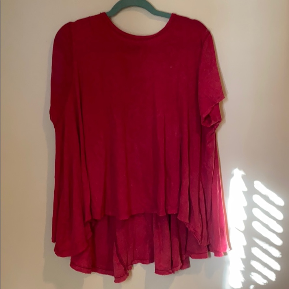 We the free freepeople high low short sleeve top